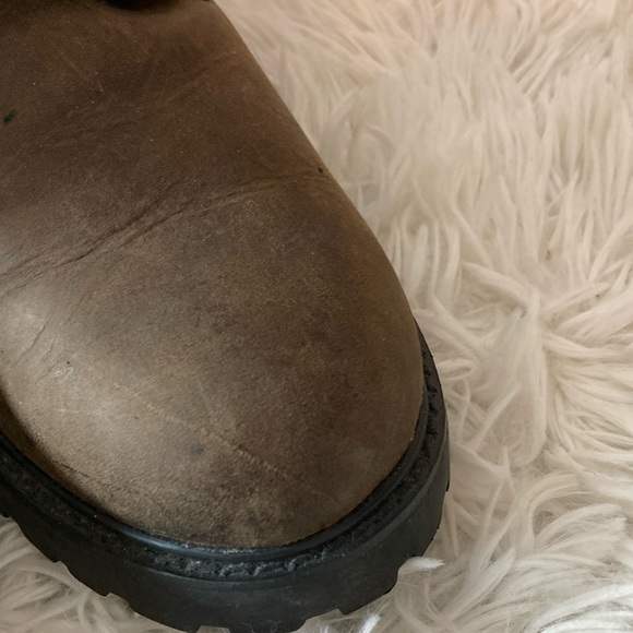 Melrose Brown Lace-Up Combat Boots - Picture 9 of 14